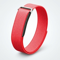 Bracelet intelligent en nylon noir, surveillance de l'oxygène sanguin, suivi du sommeil, bracelet de fitness