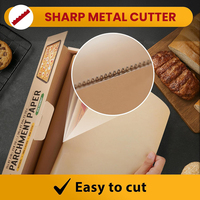 Rouleau de papier sulfurisé antiadhésif pour la cuisson et la pâtisserie, résistant à la chaleur, non blanchi, pour barbecue, friteuse à air et cuisson à la vapeur