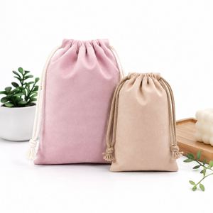 Bolsa de Joyería Artesanal Ecológica de Terciopelo Suave con Cordón de Cinta - Product Image 4