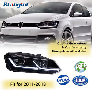 <span class=keywords><strong>Accessori</strong></span> Auto Adatti per <span class=keywords><strong>Volkswagen</strong></span> <span class=keywords><strong>Polo</strong></span>, Gruppo Fari Modificati LED con Doppia Lente L e Luci Diurne DRL dal 11-18 - Product Image 1