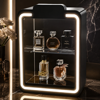 Présentoir en acrylique avec éclairage LED pour atomiseurs électroniques, vitrine pour accessoires de cigares avec serrure, personnalisable en usine