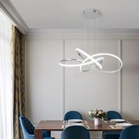 Lampe suspendue simple pour la maison, l'hôtel, un luminaire artistique créatif de luxe, une suspension géométrique à lignes artistiques, décoration intérieure
