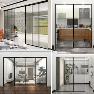 <span class=keywords><strong>Porte</strong></span> coulissante personnalisée robuste avec cadre en alliage d'aluminium Véranda Patio Portes ouvertes coulissantes en verre émaillé - Product Image 4