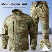 Combinaison de travail en rayonne résistante à l'usure, durable, pour le printemps/l'automne, entrejambe renforcé, style militaire, résistante aux déchirures, imperméable pour l'électricité