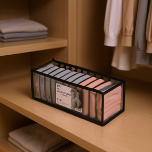 Organisateur de sous-vêtements Myrva 33x15x85cm, rectangulaire, empilable, rangement pour tiroirs, design minimaliste - Product Image 2