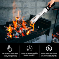 Allume-charbon électrique en acier inoxydable AUPLEX avec 1500W et 600W de puissance pour barbecue