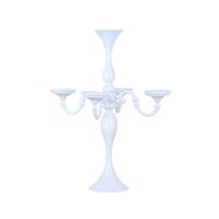 Candélabre de luxe en fer blanc avec porte-bougies et supports à fleurs, centres de table de mariage ou décoration de fête, allées de cérémonie