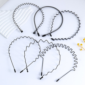Custom Unisex Metal <strong>Wavy</strong> Elastic Simple Hair Hoop Non Slip Outdoor Sports <strong>Headbands</strong> - Product Image 4