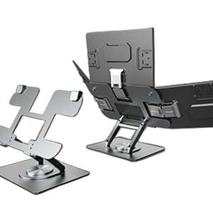 ขาตั้งโลหะสำหรับจอแสดงผล 4 จอแบบใหม่ พร้อมสายเชื่อมต่อ Type C แบบพกพาสะดวก ขยายหน้าจอได้ด้วยสายเคเบิลเส้นเดียว - Product Image 1