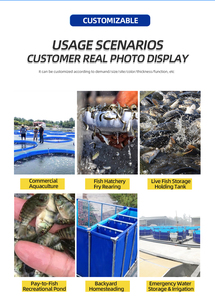Marco de tubo galvanizado prefabricado, tanque de agua, <span class=keywords><strong>estanque</strong></span>, <span class=keywords><strong>lona</strong></span> para acuicultura, ganado, almacenamiento de agua - Product Image 6
