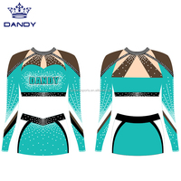 Uniformes Cheer de haute qualité Cheerleading Dance Dress Rhinestone Cheerleading Uniform Designs de costumes