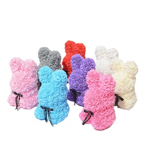 Peluche douce en forme <span class=keywords><strong>de</strong></span> <span class=keywords><strong>lapin</strong></span>, jouet anti-stress, décoration pour la Saint-Valentin, Noël, tailles personnalisées, 100% polyester - Product Image 5