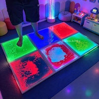 Dalles sensorielles liquides LED à changement de couleur, activées par la pression, pour la thérapie de l'autisme