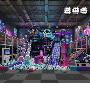Mega Parco Giochi al Coperto con Trampolini e Percorso Integrato su Rotaie Alte, Centro di Arrampicata per Centri di Intrattenimento di Tendenza - Product Image 2