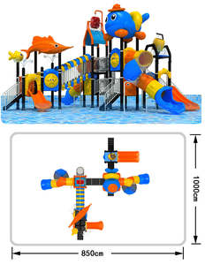 स्विमिंग पूल वाटर स्प्रे प्लेग्राउंड किड्स का आउटडोर मनोरंजन पानी स्लाइड आवासीय पानी पार्क पूल के लिए चढ़ाई मनोरंजन - Product Image 3