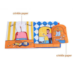 Bô Đào Tạo & Tắm Thời Gian Vải Cuốn Sách Thiết Lập Nhai Rip-Proof Cảm Giác Đồ Chơi Với Nhăn & Rattle Âm Thanh Cho Cuộc Sống Kỹ Năng Học Tập - Product Image 4