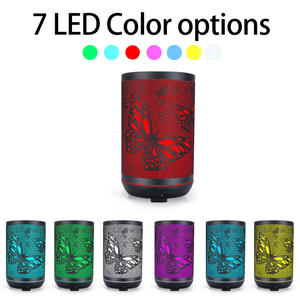 Diffuseur d'arômes en fer 350 ml, humidificateur d'huiles essentielles avec lumière LED pour chambre, bureau, hôtel - Product Image 2