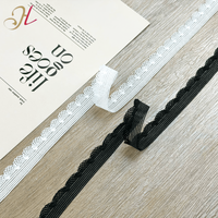 Vente en gros de bande élastique en dentelle picot, en nylon souple et respirant, largeur 12 mm, pour lingerie et sous-vêtements