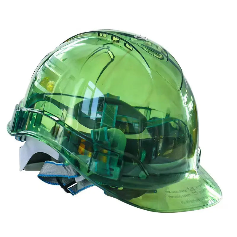 HBC Construção Hard Hats Styles Capacete De Segurança Transparente Trabalhador Capacete De Segurança De Proteção Para Engenheiro