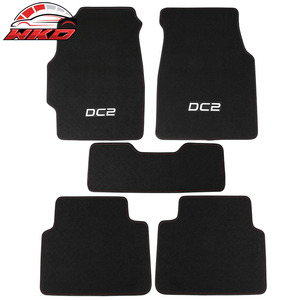 Alfombrillas para Acura Integra 94-01 DC2 con logo OE, ajuste original, alfombra de velour, 5 piezas, color negro - Product Image 1
