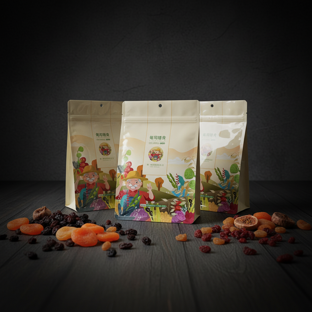 Eight Side Sealed Gravure Printed Multigrain Food Packaging Stand Zipper Pouch Hollow Design Customizable Food Grade Packaging