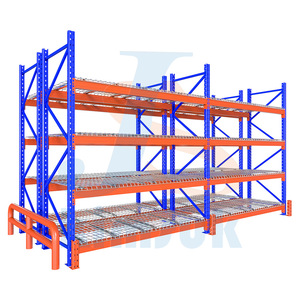 Mezzanine <b>Rack</b> 5 Layer Galvanized Steel Wire Mesh Decking Blue Color Heavy Duty Warehouse Storage <b>Rack</b> - Product Image 1