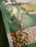 Sachet d'emballage personnalisé à fond plat avec fermeture éclair, scellé sur huit côtés, pour graines pour oiseaux et aliments pour animaux de compagnie