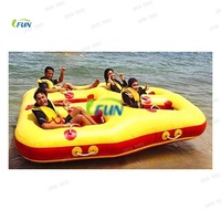 Tube gonflable de remorquage robuste pour 4 personnes, idéal pour les jeux de remorquage avec bateaux rapides, jet-skis et yachts