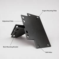 Support de fixation moteur pour micro-motoculteur diesel, plaque de support moteur en acier robuste avec fentes de réglage pour pièces de motoculteur