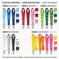 Lanières en nylon personnalisées écologiques imprimées en sérigraphie pour promotion, vente en gros, avec clips métalliques colorés pour cartes d'identité des Blue Jays