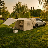 Tente gonflable pour hayon de SUV 380x230cm, en tissu Oxford 210D, abri de camping arrière pour voiture, colonne d'air en PVC haute résistance, portable
