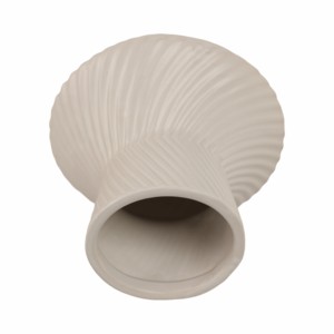 Vaso in ceramica moderno a forma di clessidra con rigature per l'arredamento del soggiorno - Product Image 6