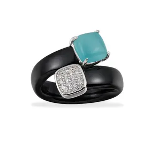 טבעת אירוסין יהלום של גברים טבעת אירוסין טבעת טבעת אופנה משובצת 925 תכשיטים זוג