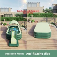 Piscine gonflable automatique pour enfants Addotron, avec pare-soleil épaissi, pliable, pour bébés, piscine à pagaies gonflable