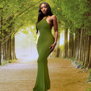 Nuevo Vestido Ajustado de una Pieza con Espalda Descubierta y Color Sólido, Diseño Moderno para Mujer - Product Image 2