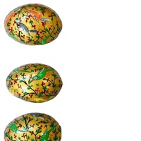 Fait main en bois oeufs de pâques pour la décoration de pâques fabriqué par kashmiri artisians de L'inde