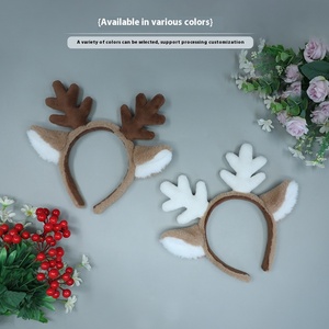 Gillian Noël Flocon <span class=keywords><strong>de</strong></span> neige Cerf Oreille Bandeau Cosplay Accessoire Bête Cheveux en peluche pour les décorations <span class=keywords><strong>de</strong></span> fête et l'accessoire d'habillage - Product Image 5