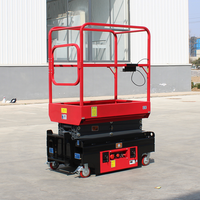 Liftmobile Hydraulische Scherenhebebühne Kleine Elektrische Hubarbeitsbühne 4m Arbeitshöhe 100kg Tragfähigkeit Erhöhte Arbeitsplattform