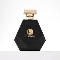Botol Parfum Kaca Desain Asli Piramida Poligon Segitiga Logo Kustom Grosir Produk Baru 100 ml