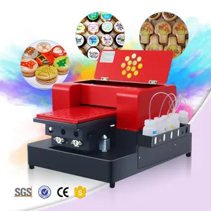 Direkt auf Lebensmittel A4-Flatbed-Druckermaschine automatische Einstufung für die Anpassung von Macaron-Schokoladekeks Kaffee sonstige Lebensmittel