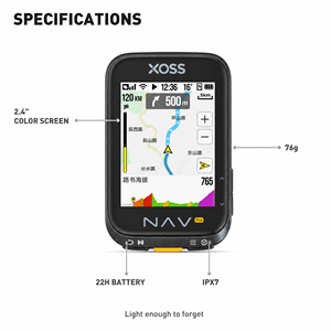 Xoss Nav Pro, Directo de Fábrica, GPS Beidou, Pantalla a Color de 2.4 Pulgadas, Ligero (76g), Computadora Inteligente para Bicicleta con Navegación para Ciclismo - Product Image 6