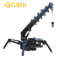 Mini-grue araignée de 3 tonnes, grue araignée sur chenilles, grue à flèche télescopique, petite grue de levage avec certification Euro 5 EPA