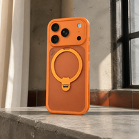 Étui de luxe pour iPhone 17 Pro avec support de bague rotatif à 360° et béquille antichoc, compatible iPhone 18 et 17