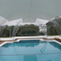 Couverture transparente imperméable personnalisée Couverture de tente dôme de piscine gonflable