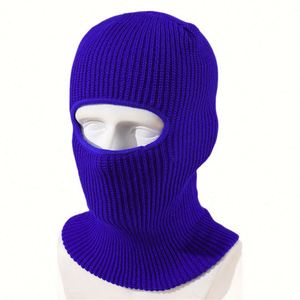 Winter Outdoor Ski Mask Solid Color Warm Knitted <b>Hat</b> with Single Hole Cap Custom Logo Balaclava - Product Image 4