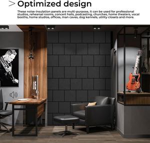 Paneles acústicos de carbón gris claro de alta densidad de 9mm Paneles PET de absorción de sonido de Fieltro de Poliéster - Product Image 5