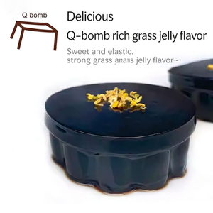 Poudre de gelée d'herbe noire (arôme solide) Poudre de gelée d'herbe Bon prix de vente - Ingrédient de qualité commerciale pour les boissons à bulles et les desserts - Product Image 4