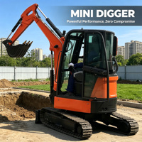 Mini-excavatrice avec déracineur, râteau à racines, débroussailleuse, broyeur à fléaux, petite pelle, 2 tonnes, 3,5 tonnes, prix des accessoires