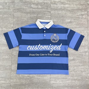 Camiseta Polo <span class=keywords><strong>de</strong></span> Hombre Oversize <span class=keywords><strong>de</strong></span> Algodón Pesado con Bloques <span class=keywords><strong>de</strong></span> Color y <span class=keywords><strong>Rayas</strong></span> Bordadas - Fabricantes <span class=keywords><strong>de</strong></span> Ropa Personalizada - Product Image 2