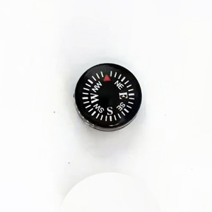 Miniature Compass 12mm Black ABS Pointer Dial Hiking Outdoor Navigation Tool - Product Image 1